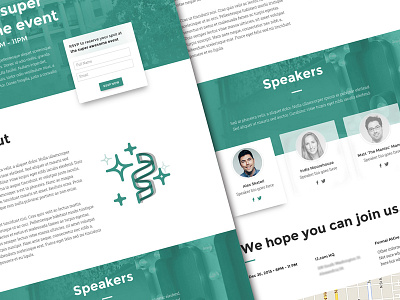 Event Landing Page clean design event landing page events fun good graphic design invite landing page web design website