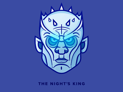 Night's King face game of throne glow got graphic design illustration nights king vector white walker