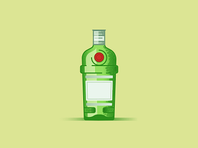 Sippin on some Gin & Juice alcohol bottle drunk gin illustration tanqueray texture vector