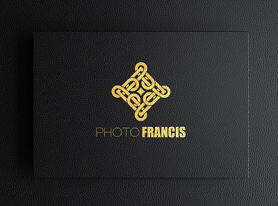 Photo Francis Logo black branding clean design gold graphic design illustrator logo