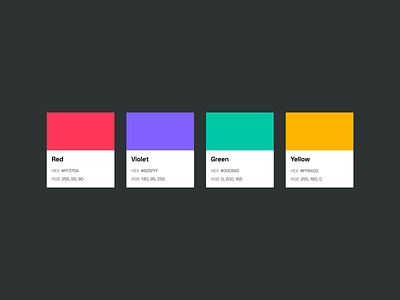 Core Brand Colors branding color color palette colors design palette graphic design green red violet yellow