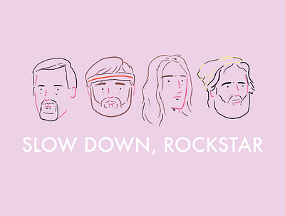 Slow Down, Rockstar band merchandise illustration music