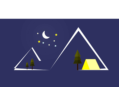nightCamp creative design illustrator logo vector