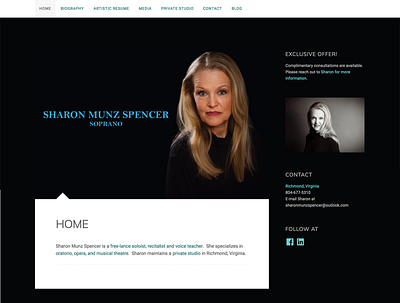 Sharon Munz Spencer (Full Website Design) brand design brand identity branding content strategy design mobile first musician user journey web design wordpress design wordpress development