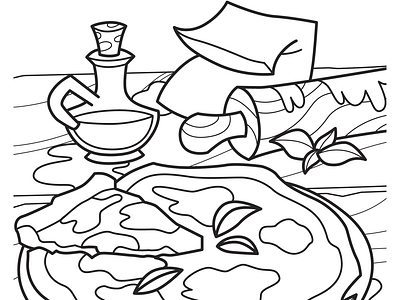 Pizza - coloring book