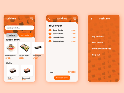 sushi.me concept app