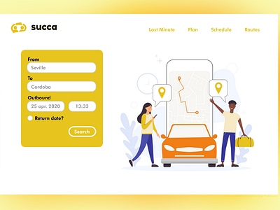 Carpooling web concept