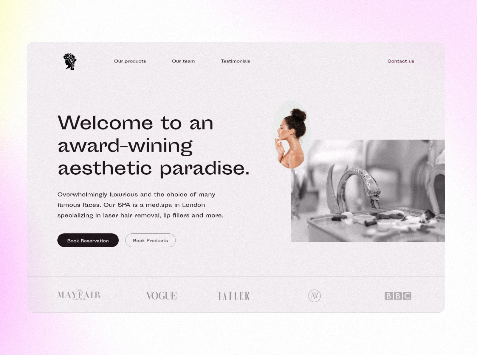 Luxury SPA Website Design by John Wolf on Dribbble