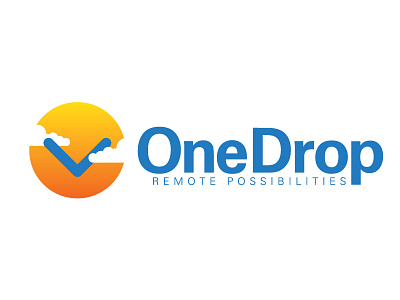 One Drop: Remote Possibilities branding cloud logo programming remote sun technology