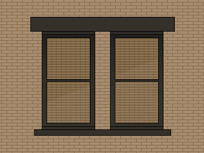 Second Floor Window architecture brick building idaho idaho falls illustrator shadow vector window