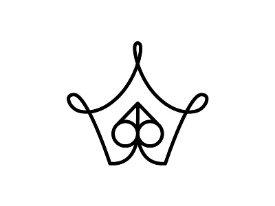 King of Spades card games cards custom king loops simple spades suits symmetrical symmetry