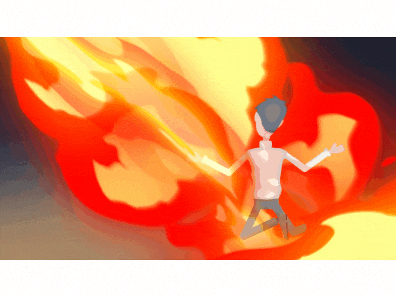 Сhapter-5 "Burned out at work" (GIF) 2d animation animation animation after effects ash burning character character animation duik fire flame flames flamethrower gif gif animated nick sales manager skeleton горит пепел пламя