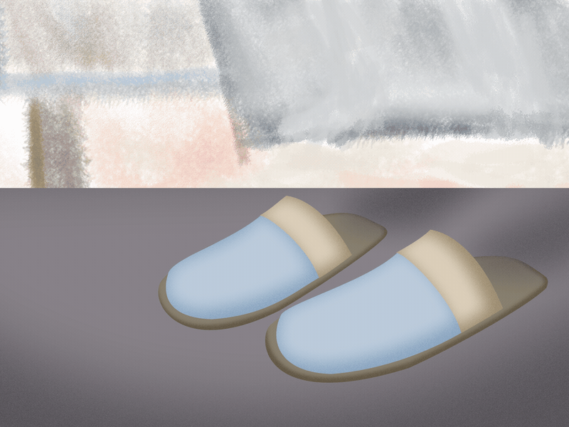 Сhapter-2 "Get out of bed" (GIF) 2d animation animated gif animation character animation feet flat flatdesign get out of bed get up gif hit legs nick slippers
