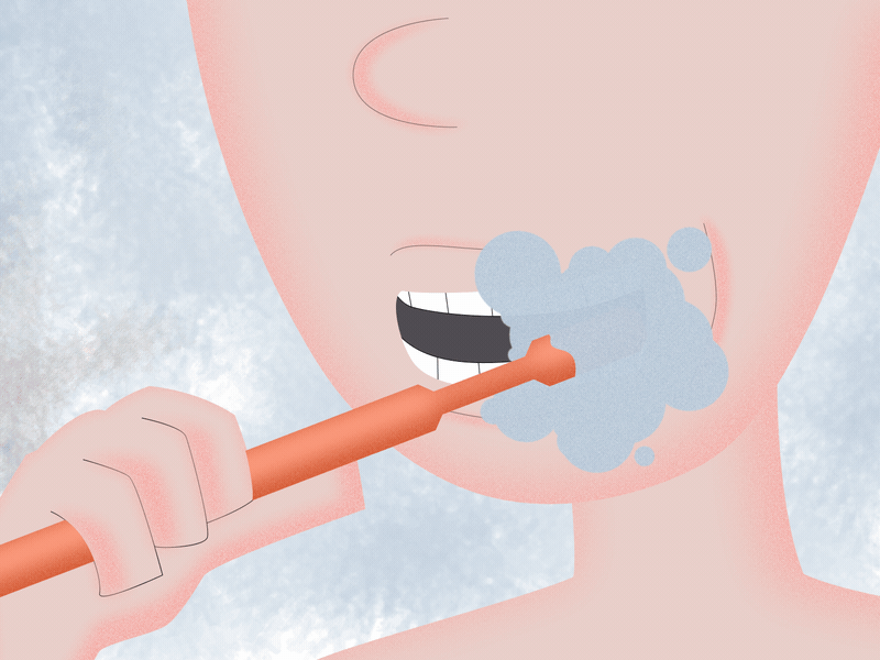 Сhapter-2 "Teeth cleaning" (GIF) 2d animation 2d character animated gif animation arm character animation fingers flat flatdesign gif mouth nick teeth teeth cleaning toothbrush toothpaste