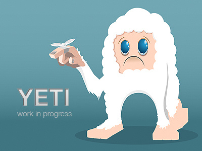 Yeti big foot illustration illustrator monster snow vector work in progress yeti