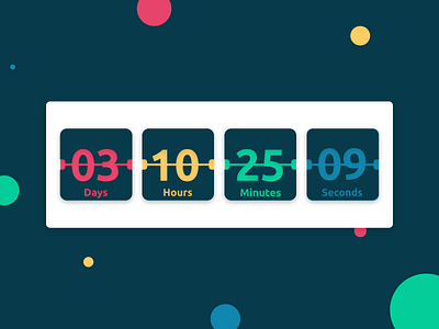 Daily UI 014: Countdown Timer (Dark Mode) app design application color colorful countdown countdown timer counter daily ui dailyui dark mode dark ui design illustration timer ui ux vector web web design website design