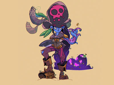 ⚔Pirate 🦑 girl⚔ adobe photoshop art branding character design illustration