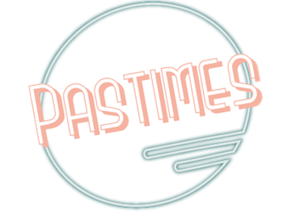 Pastimes Logo design diner logo neon pastimes retro sign vintage