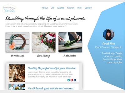 Event Planning Blog Landing Page