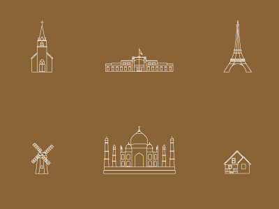 Platter Icons app building design icon illustration line location platter