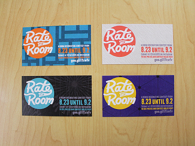 Rate My Room Promotional Cards business cards collegiate competition decoration k state kansas promotion rate room room decorating contest student