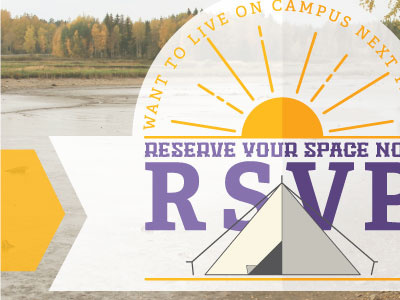 RSVP campaign camping collegiate happy k state kansas reserve residential rsvp seal sun tent