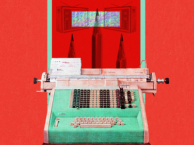 Original Sitcom Contest collage competition csa draft illustration pencil the second city tv typewriter write