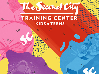 Sctc Kids and Teen Step And Repeat backdrop camps chair collage comedy education exciting illustration new refresh second city