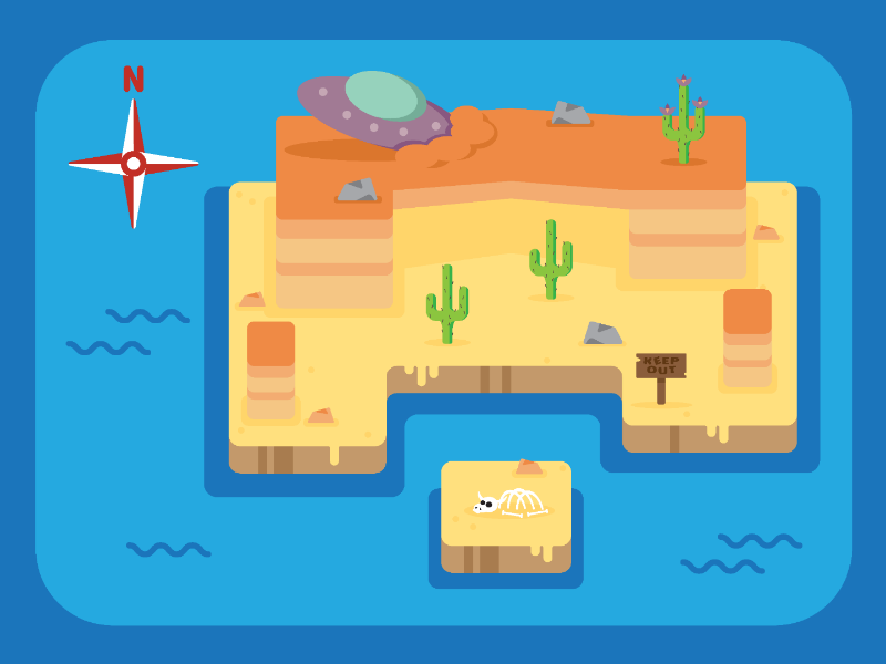 Desert Map vector graphic design flat design adobe illustrator illustration map