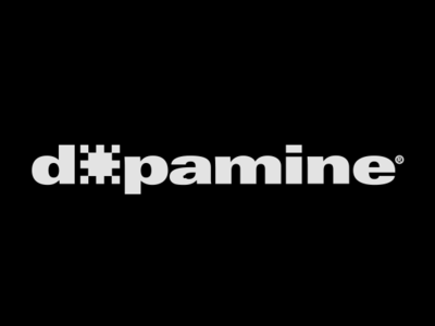 Dopamine brand brand identity design dot eurostyle glitch icon logo logotype pixel television typogaphy typorn wordmark