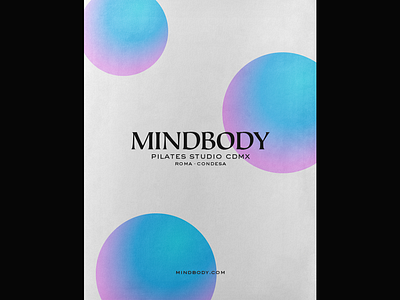 Mindbody Poster brand brand identity branding cdmx design dot health icon illustration logo pilates poster roma studio vector yinyang