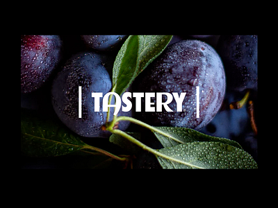 TASTERY Open Kitchen Wordmark bar brand brand identity condensed customtype food food and drink foodie grapes logotype open kitchen restaurant