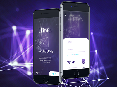Time. Productivity app animation app brand design branding design logo minimal typography ui vector