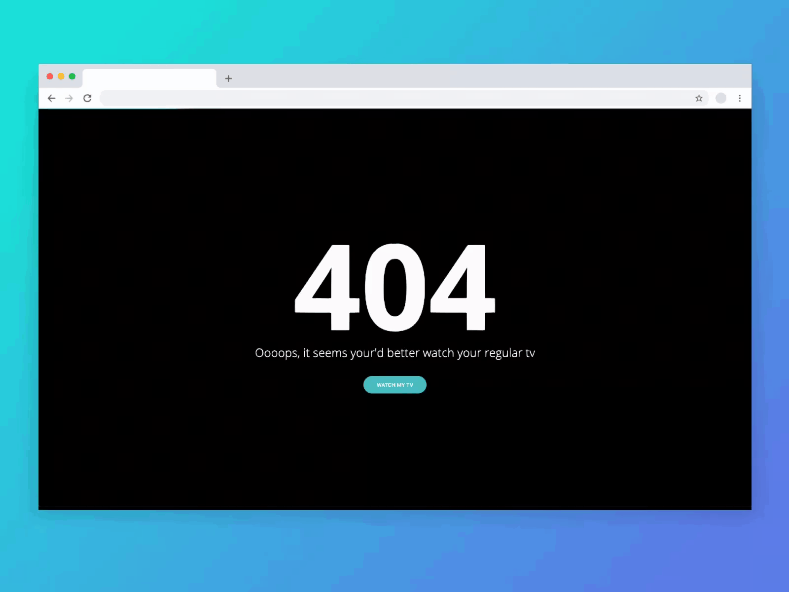 404 error page for video service 404 animation app error player product design ui video web