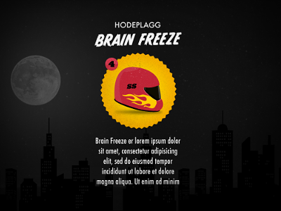 Brain Freeze badge icon illustration typography