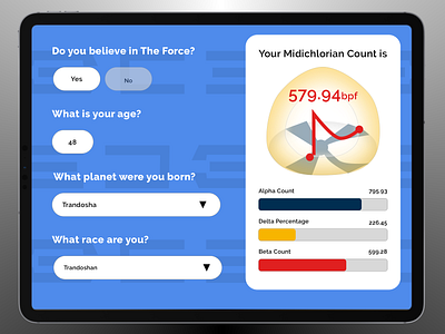 Daily UI Challenge #4 Calculator - Midichlorian Counter daily ui 004 dailyui dailyuichallenge design ui ux uxui