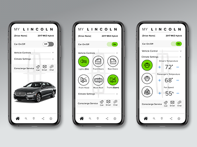 Daily UI Challenge #7 - Settings   Lincoln Mobile App