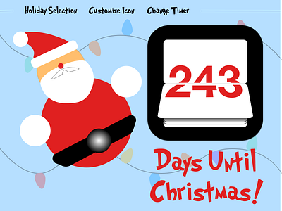 Daily UI Challenge #15 Countdown Clock - Santa dailyui dailyuichallenge design ui ux uxui