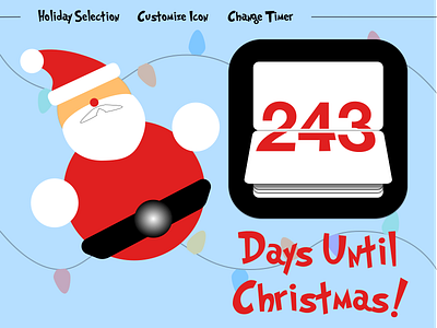 Daily UI Challenge #15   Countdown Clock -  Santa