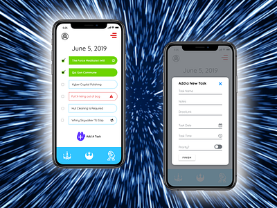 DailyUI 041 - To Do App - May The Fourth dailyui dailyuichallenge design starwars ui ux uxui