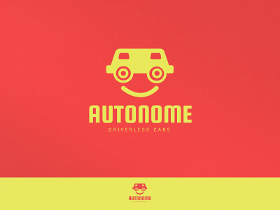 Autonome l Driveless Cars branding design flat icon identity illustration logo minimal type vector