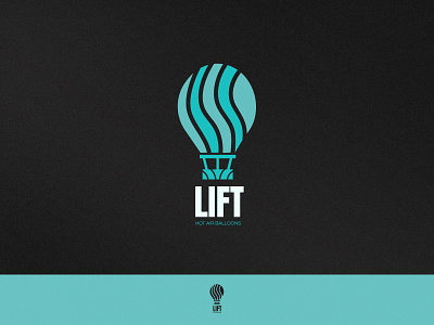 Lift l Hot Air Balloons branding design flat icon identity illustration logo minimal type vector
