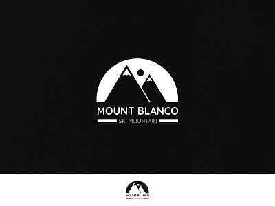 Mount Blanco l Logo Concept branding design flat icon logo minimal vector
