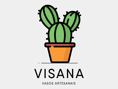 Visana Vasos Artesanais | Logotipo design icon illustration logo