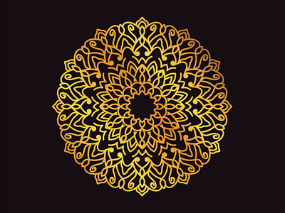 Gold Gradient Mandala-002