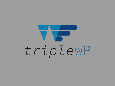 TripleWP - 30 Days Challenge #03 30 day challenge 30 day logo challenge blue blue logo design icon illustration illustrator logo logo design logodesign logotype triple wp triplewp vector