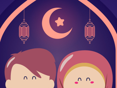 Ramadan Kareem design family flat illustration ramadan ramadan kareem ramadan mubarak vector