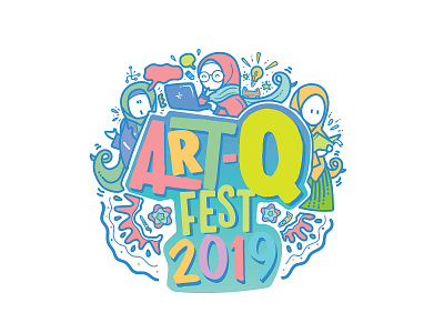 Art-Q Fest 2019 branding design fest festival icon illustration logo school vector
