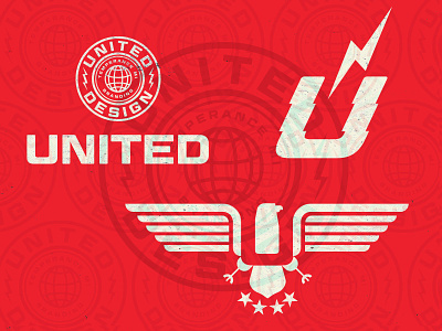 United bird branding eagle hawk logo retro vintage