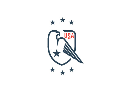 Eagle bird eagle logo shield usa